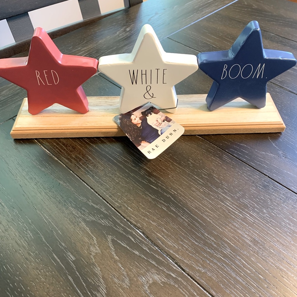 Rae Dunn, Red, White, & Boom decor, NWT